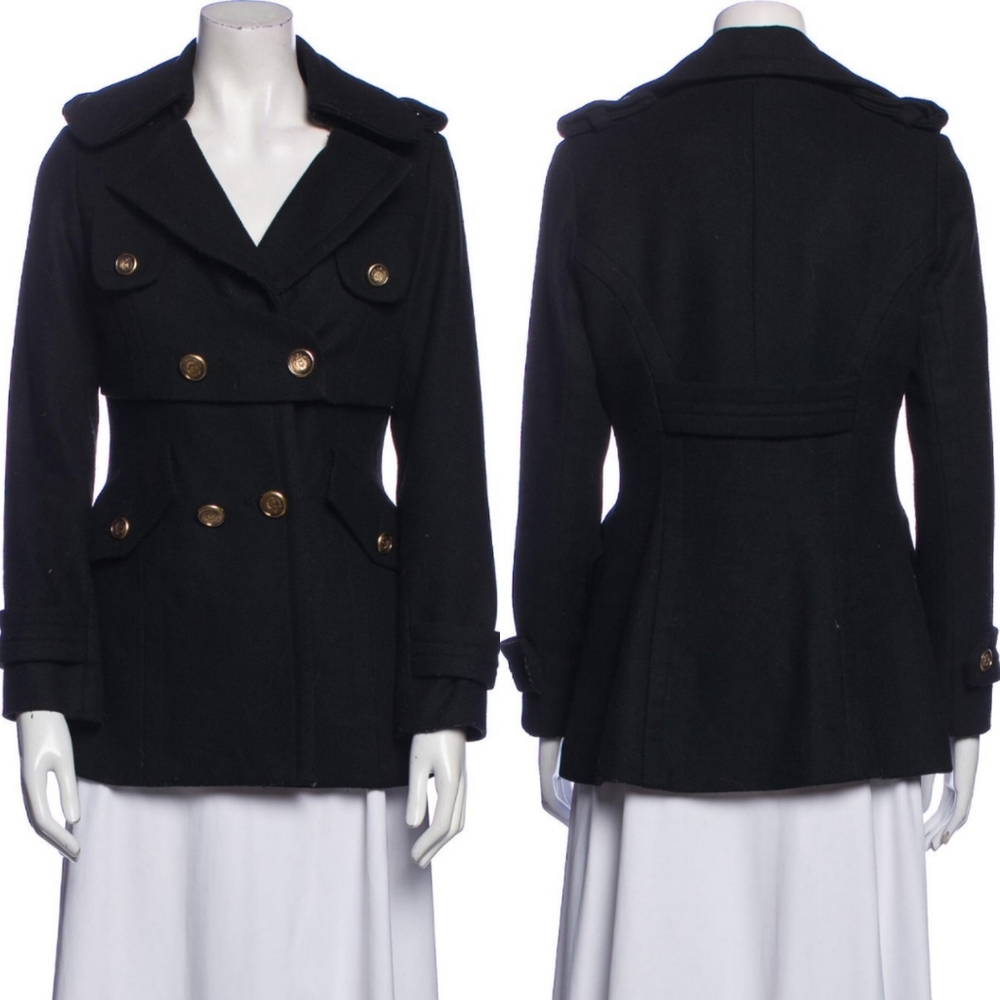 SMYTHE wool black military style jacket